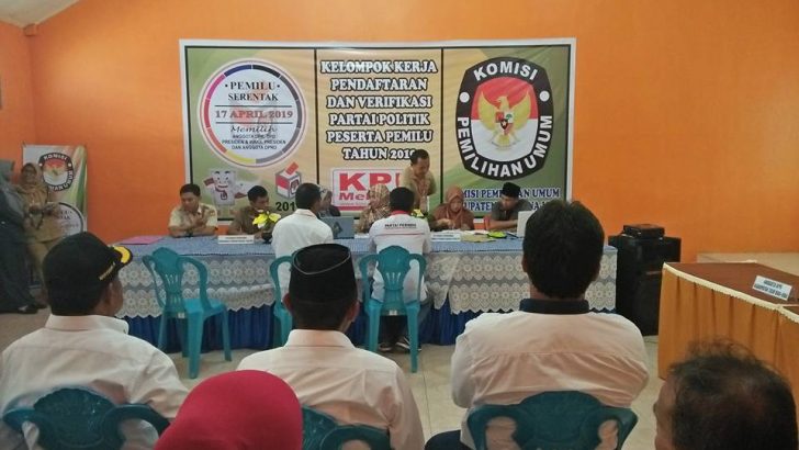 Dari 16 Parpol Mendaftar, Berkas 8 Parpol Dinyatakan Lengkap Oleh KPUD Touna