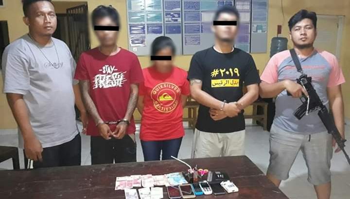 Polsek Ampana Kota Berhasil Menangkap Tiga Terduga Pelaku Pengedar Sabu-sabu