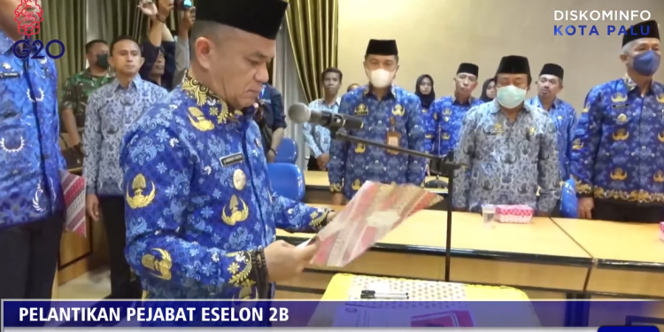 Mutasi Eselon 2b, Walikota Palu Ingatkan Akan Terus Evaluasi Kinerja OPD