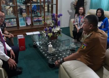 Kunjungi Wali Kota Palu, Pimpinan Bank INA paparkan tujuan pembukaan cabang