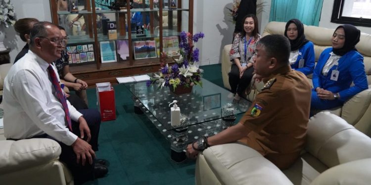 Kunjungi Wali Kota Palu, Pimpinan Bank INA paparkan tujuan pembukaan cabang