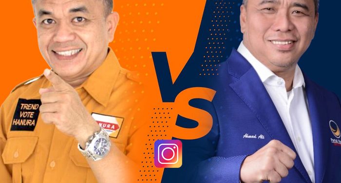 2 Tokoh Politik Sulteng Ini Adu Kuat di Instagram, Ini Infografisnya