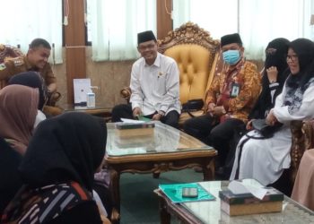 Wali Kota Palu Menerima Kunjungan Kakankemenag Kota Palu Bersama Guru Agama SD dan SMP