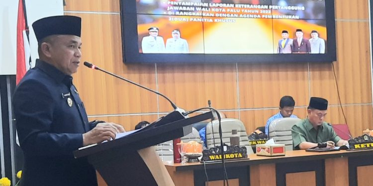 Wali Kota Palu Sampaikan LKPJ Tahun 2022 Dalam Rapat Paripurna DPRD Kota Palu