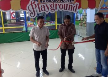 Asisten I Setda Kota Palu Resmi Melaunching Wahana Permainan Pasar Bambaru