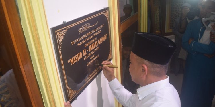 Wali Kota Palu Resmikan Masjid Al-Ikhlas Ganogo di Kelurahan Nunu