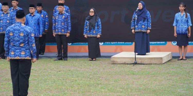 Wawali Memimpin Langsung Upacara HARKITNAS Ke- 115 di Halaman Kantor Wali Kota Palu