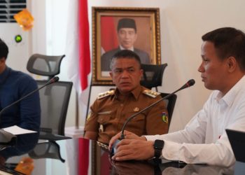 Wali Kota Palu Menerima Kunjungan Kepala OJK Bersama Kepala Perwakilan Bank Indonesia Sulteng
