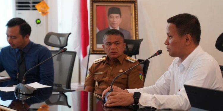 Wali Kota Palu Menerima Kunjungan Kepala OJK Bersama Kepala Perwakilan Bank Indonesia Sulteng