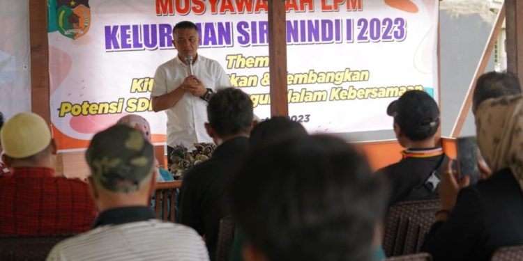 Pembukaan Musyawara LPM Kelurahan Siranindi, Berikut Arahan Wali Kota