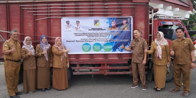Pemkot Palu Menerima Bantuan Cadangan Beras Dari Pemprov Sulteng Sebanyak 41.256 Kg