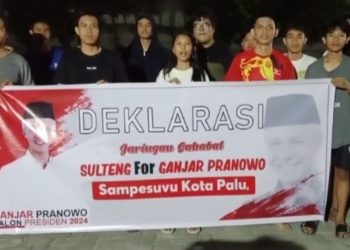 Komunitas Pemuda Gereja Kota Palu Menggelar Deklarasi Mendukung Ganjar Pranowo Pada Pilpres 2024