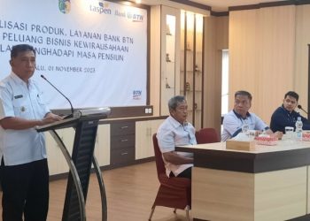 Imran Lataha Hadiri Audiensi  Peserta Pensiunan Bersama Bank BTN dan PT. Taspen Cabang Palu