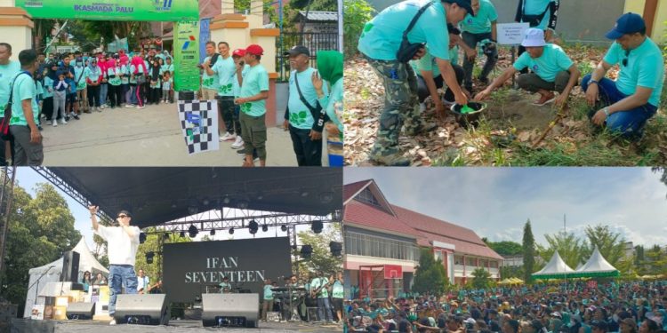 Ribuan Alumni Ikuti Jalan Santai, Penanaman 11 Pohon Hingga Ifan Seventeen Pukau Penonton Meriahkan Anniversary Ke-11 IKASMADA Palu