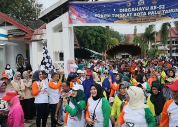 Wali Kota Palu Melepas Peserta Jalan Santai HUT KORPRI Ke-52