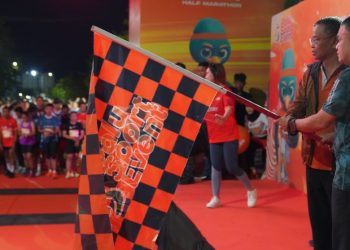 Wali Kota Palu dan Gubernur Sulteng Melepas Peserta Lomba Lari Marathon PSE Tahun 2023
