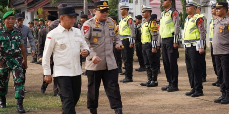 Wali Kota Palu Pimpin Apel Gelar Pasukan Operasi Lilin 2023, Sebanyak 129.923 Personil Dilibatkan