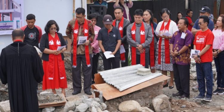 Kalak BPBD Kota Palu Hadiri Ibadah Peletakkan Batu Pertama Pembangunan dan Renovasi Gereja GPID Jemaat Sola Gratia Palu