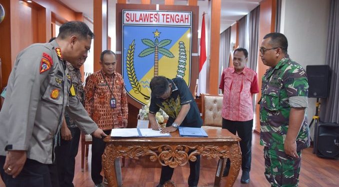 Gubernur Rusdy Mastura Teken NPHD 27 Miliar Untuk Pengamanan Pilgub Tahun 2024
