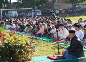 Pemkot Palu Gelar Salat Idul Adha 1445 H/2024 M Di Lapangan Koni Palu, Distribusikan 34 Hewan Kurban