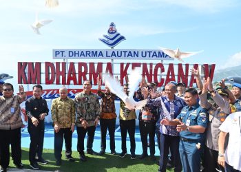 Kabid Sarana Prasarana Dinas PU Kota Palu Hadiri Peresmian Pengoperasian KM Dharma Kencana V