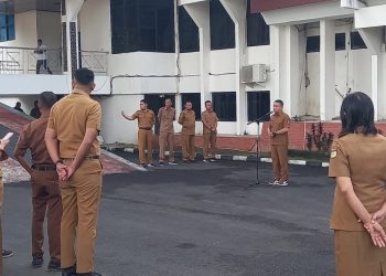Wali Kota Pimpin Langsung Apel Pagi Dilingkungan Setda Kota Palu