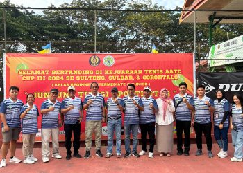 Kadis Pora Kota Palu Resmi Membuka Kejuaraan AATC Cup III Di Lapangan Tennis PELTI Kota Palu