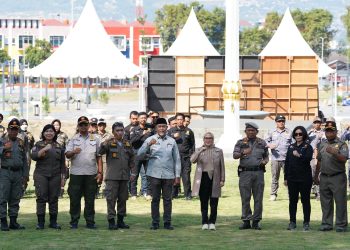 Sekkot Palu Pimpin Apel Siaga, Satpol PP dan Satlinmas Siap Amankan Pilkada Kota Palu Tahun 2024