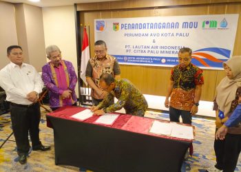 Tingkatkan Pelayanan Air Bersih, PERUMDAM AVO Kota Palu Teken MoU Bersama PT Lautan Air Indonesia dan PT Citra Palu Mineral