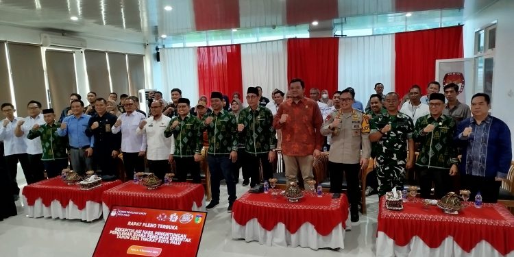 Wakili Wali Kota Palu Kaban Kesbangpol Kota Palu Hadiri Rapat Pleno Terbuka Rekapitulasi Hasil Perolehan Suara Pemilihan Serentak Tahun 2024 tingkat Kota Palu