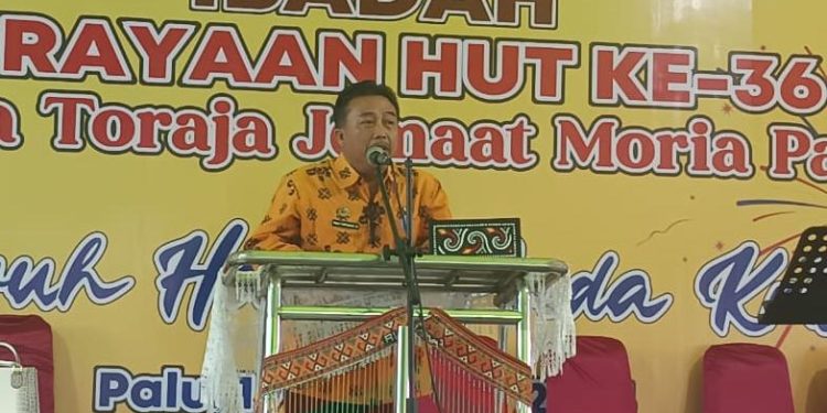 Kalak BPBD Kota Palu Hadiri Ibadah Syukur Peringatan HUT Ke-36 Gereja Toraja Jamaat Moria Palu