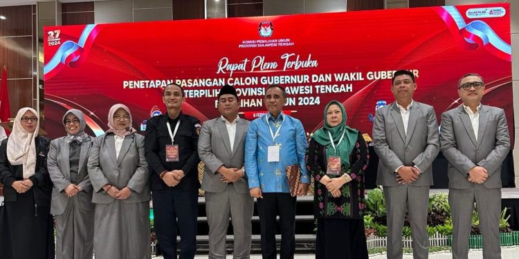 Anwar – Reny Ditetapkan KPU Sulteng Sebagai Gubernur dan Wakil Gubernur Sulawesi Tengah Periode 2025-2030