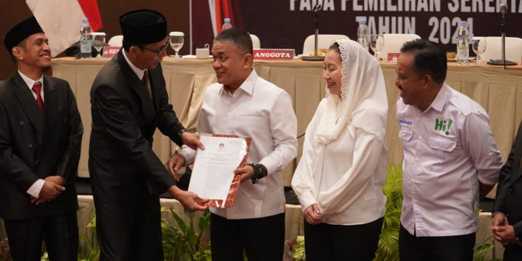 Sah! KPU Tetapkan Hadianto – Imelda Sebagai Wali Kota dan Wakil Wali Kota Palu