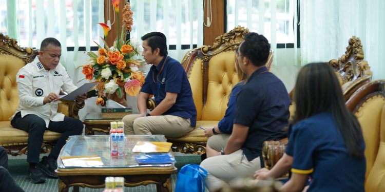 Wali Kota Palu Menerima Kunjungan Kacab Bank Mandiri Taspen Palu