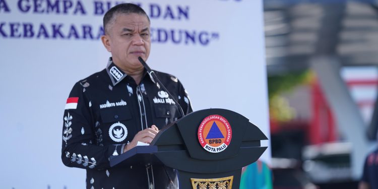Peringatan HKBN 2025, Wali Kota Palu Membuka Pelaksanaan Simulasi Kesiapsiagaan Bencana
