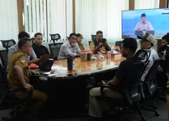 Wali Kota Palu Ikuti Launching Koperasi Merah Putih Bersama Presiden Probowo Secara Virtual