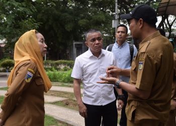 Wali Kota dan Wawali Palu Tinjau Langsung  Pra Revitalisasi Taman GOR