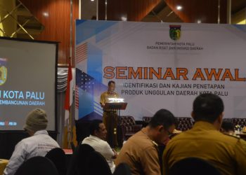 Kaban BRIDA Kota Palu Buka Seminar Awal Kegiatan Identifikasi dan Kajian Penetapan Produk Unggulan Daerah