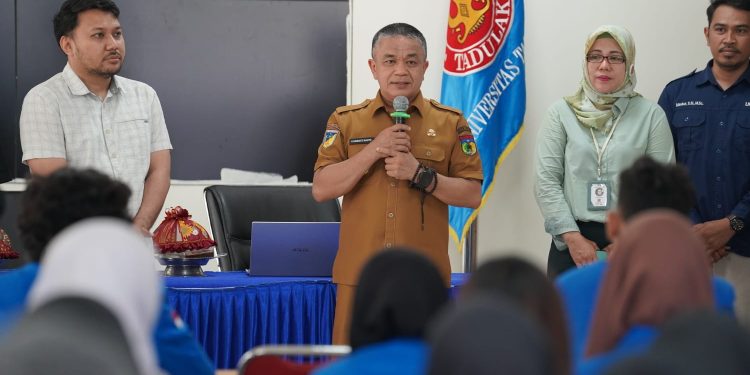Wali Kota Palu Menjadi Narasumber Pada Pelatihan Program Tukar Ilmu Mengajar Mahasiswa