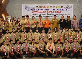 Kontingen Pramuka Kota Palu Ikuti Peran Saka Tahun 2025