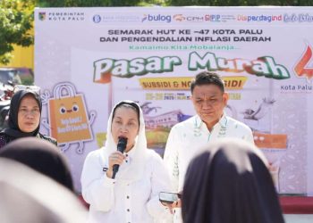 Peringatan HUT Ke-47 Kota Palu, Wawali Imelda Secara Resmi Membuka Pasar Murah