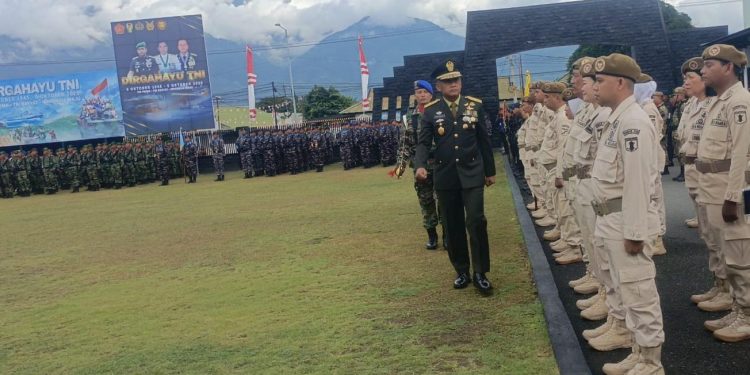 Kasdam XXIII/Palaka Wira Pimpin Upacara Peringatan HUT TNI Ke-80