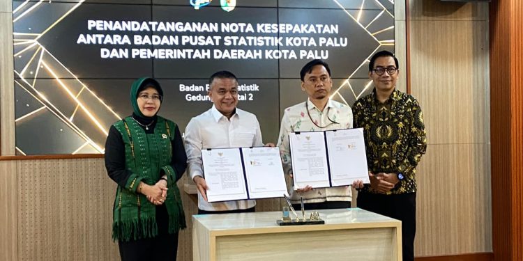Pemkot dan BPS Kota Palu Teken MoU Pengelolaan Data Terpadu